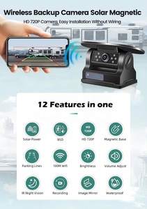 Caméra de recul magnétique alimentée par batterie, application AHD, étanche, garantie 1 an, Wifi, alimentation solaire de secours pour camion/fourgonnette/voiture - Product Image 2