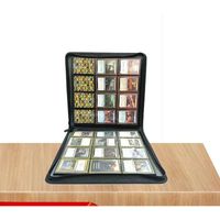 Album de collection de cartes à collectionner et de cartes sportives en cuir PU à 9 pochettes et 360 emplacements, avec fermeture éclair, fabriqué par une usine OEM/ODM