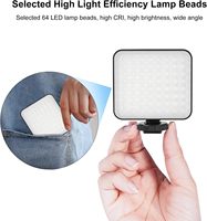 Nouvelle vente Portable poche LED caméra lumière tricolore 49 pièces éclairage de remplissage pour photographie vidéo Vlog conférence