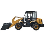 Chargeuse sur pneus de chantier 2 tonnes, capacité de la benne 1,2 m, moment de charge élevé, diesel, cabine fermée, chargeuse frontale