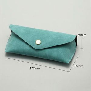 Étuis à lunettes portables unisexes en gros, étui à lunettes de soleil en cuir souple, sac à lunettes en PU coloré - Product Image 5