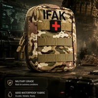 Pochette Tactique MOLLE IFAK en Oxford 600D Imperméable, 14 Compartiments, Tourniquet, 12 Couleurs, Personnalisation OEM pour EMS et Sauvetage en Extérieur