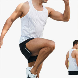 Débardeur de sport pour homme, couleur unie, séchage rapide, pour marathon en extérieur, course à pied, fitness, maille respirante, sans manches, été - Product Image 3