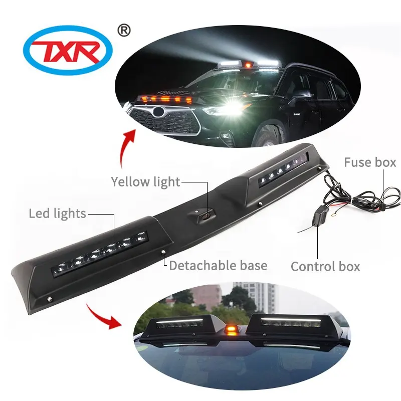 car accessories uesd body kit roof led light bars off road lights led lamp for toyota highlander 2022 2023 accessories