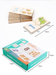 Tùy chỉnh câu đố đồ chơi bằng gỗ mẫu giáo bé giác ngộ Tiếng Anh Kỹ thuật số đồ họa nhận thức toán học giảng dạy cho trẻ em - Product Image 3