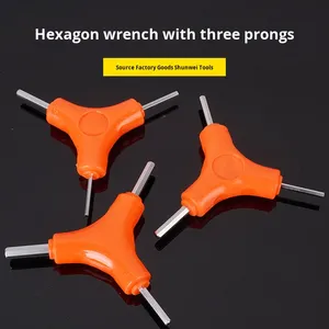 Jeu de clés hexagonales internes à <span class=keywords><strong>six</strong></span> <span class=keywords><strong>pans</strong></span> en forme de Y à trois branches industrielles, outil de vélo combiné unique, acier au chrome-vanadium - Product Image 5
