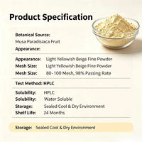 Fabrieksleverancier Musa Paradisiaca Fruitextract Poeder Natuurlijke Beige Fruitkleur Bananenaroma Grondstof Voedingsmiddelen Cosmetische Kwaliteit