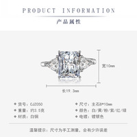 YL cincin elips berlian besar warna baru, Set berlian kotak kuning modis pada aksesori Zircon perhiasan hidup modis