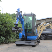 Mini-excavatrice à chenilles avec moteur Kubota, 1,5 tonne, pour usage domestique, livraison gratuite