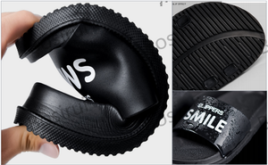 Bosirui comodi più colori nero bianco Logo personalizzato pantofole in <span class=keywords><strong>gomma</strong></span> scivola sandali per uomo donna - Product Image 3