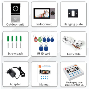 Livraison gratuite à <span class=keywords><strong>Guangzhou</strong></span>, interphone vidéo intelligent TUYA, 1080P HD, écran tactile 7 pouces, réponse mains libres, antenne intégrée - Product Image 4