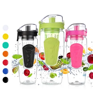 ขายร้อน32ออนซ์ BPA ฟรีแช่ผลไม้กีฬาขวด1000มิลลิลิตรพลาสติกผลไม้ Infuser ขวดน้ำ