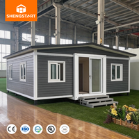Villa Conteneur Extensible de Luxe Moderne |   Maison préfabriquée confortable de 2 à 3 chambres pour hôtel et restauration