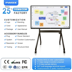 FVASEE Panel de pantalla interactiva completamente negro 65 75 86 98 pulgadas para aula Sistema <span class=keywords><strong>Android</strong></span> 13 Pizarra interactiva inteligente - Product Image 1