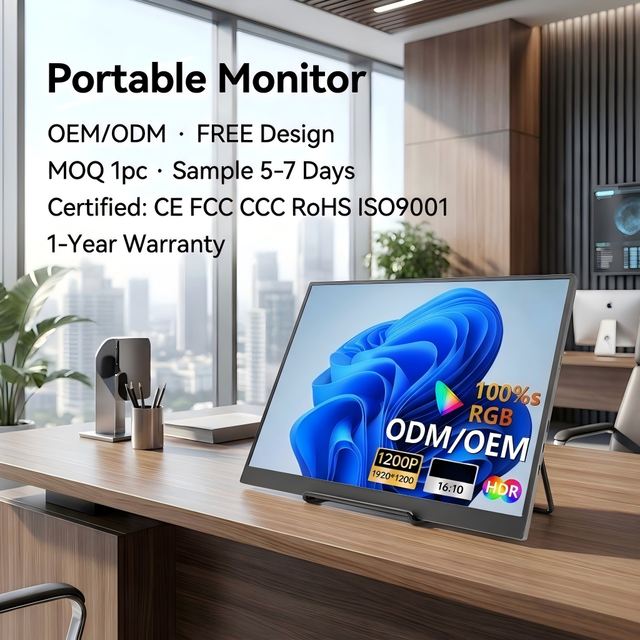 10.5 11.6 12.3 13.3 14 15.6 16 17.3 18 Inch Portable Monitor IPS FHD 1080P HDR Travel External Second Monitor for Laptop Phone