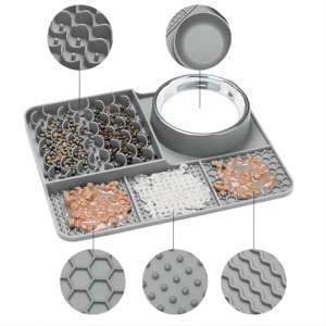 Tutto in uno stuoia per cani in Silicone per animali domestici Slow Bowl cibo <span class=keywords><strong>Feeder</strong></span> forniture ratti antiscivolo Slow <span class=keywords><strong>Feeder</strong></span> Pad per cani materassino leccare per cani - Product Image 2
