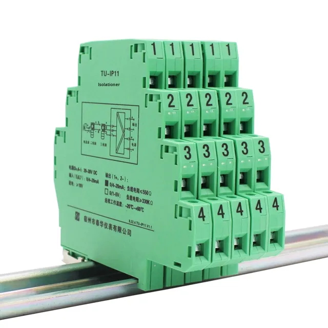 TAIHUA TU-IP 4-20mA Loop Powered Signal Isolator Passive Module with 1500VDC Protection PLC DCS Analog Input System Made Plastic
