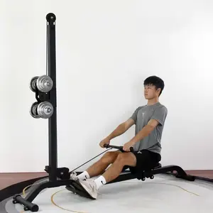 Foldable Magnetic Rowing Machine for Home with Comfortable Seat Cushion Extended Slide Rail Smooth Quiet Resistance