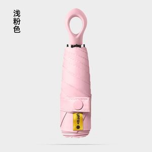 Custom Mini Pocket Travel Mini Colorful Heart Printed Windproof Waterproof UV Protection Rain Sunny Manual Control Umbrella - Product Image 2