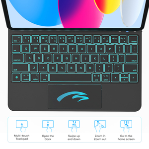 Teclado Magic para iPad 11.ª Generación (A16 2025)/10.ª Generación (<span class=keywords><strong>2022</strong></span>), Panel Táctil Multitáctil, Soporte Flotante Cantilever, Retroiluminación de 7 Colores - Product Image 6