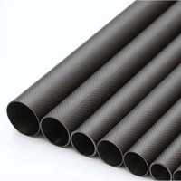 Tuyau flexible en fibre de carbone de 10 cm pour gestion de faisceau de câbles de robot, finition brillante/mate -60 +180