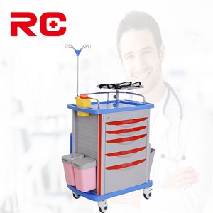 Chariot médical d'urgence SINOME <span class=keywords><strong>ET750</strong></span> moderne en ABS, chariot de soins OEM avec 5 tiroirs, mobilier hospitalier de haute qualité – Offre Spéciale - Product Image 3