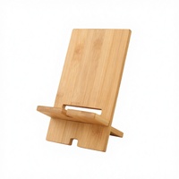 Support de téléphone écologique en bambou en forme de pyramide, pour iPhone, iPad, tablettes, organisateur de bureau, support de téléphone, promotionnel pour la maison et les entreprises