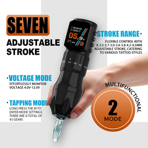 Máquina de tatuaje tipo pluma con motor de copa hueca de acero de alta calidad, doble batería y carrera ajustable - Product Image 1
