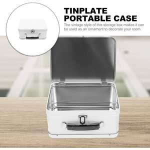 Hot Sale Kids Toy Storage Portable Tin <b>Box</b> Custom Logo Lunch-Style Metal Can With Lockable Handle Suitable for Food Tin Cans - Product Image 5