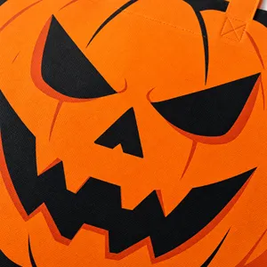 Bolsas de compras reutilizables laminadas ecológicas para Halloween con asas, logotipo personalizable, impresión offset, bolsa no tejida para Halloween - Product Image 6