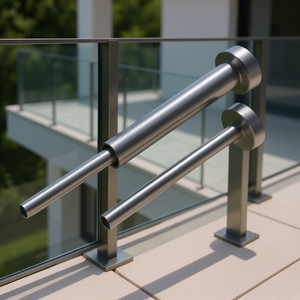 Kit de Barandilla de Cable de Acero Inoxidable T316 D0100H53S1J, Paquete de 30 Piezas, Herrajes Negros, Construcción Redonda - Product Image 2