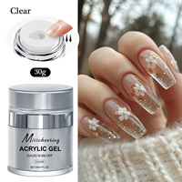 Gel d'extension pour ongles en acrylique 30 ml, gel de pression cristallin blanc, rose, transparent, UV LED, pour manucure