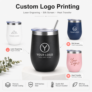 Mug à café isotherme en acier inoxydable à double paroi de 12 oz, forme d'œuf, gobelet à <span class=keywords><strong>vin</strong></span>, tasse de voyage avec couvercle pour le camping - Product Image 3