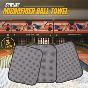 Confezione da 3 10 "x 8" di qualità Premium in microfibra palla da Bowling asciugamano facile impugnatura punti Shammy Pad intrecciato tecnica asciugamani sportivi - Product Image 6
