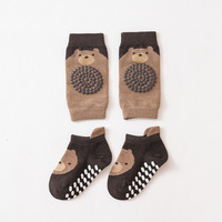 Nouveau lot de genouillères et chaussettes de sol pour bébé pour l'été Chaussettes de protection antidérapantes pour les bébés