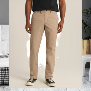 Pantalones de Golf Casuales Ligeros para Hombre, Estilo Vintage, Corte Regular, Cintura Elástica, Logotipo Personalizado, Tela de Lona, Corte Recto - Product Image 2
