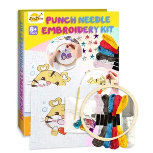 Meilleur Cadeau Enfants À La Main Couture Poinçon Aiguilles Point De Croix Broderie Starter Kits Pour Enfants