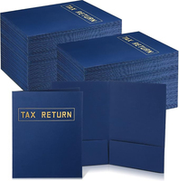 Carpeta Organizadora de Impuestos Personalizada con Estampado en Dorado, 9 x 12, 2 Bolsillos, para Almacenamiento o Manejo de Documentos Personales en la Oficina