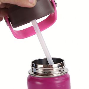 350ml Stainless Steel Sports Water <b>Bottle</b> Wide Mouthed Portable <b>Bottle</b> with Suction Nozzle Lid Children's Insulated Flask - Product Image 3