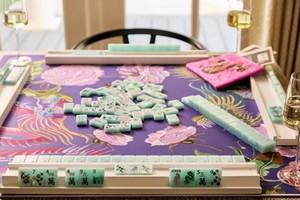 Ensemble de <span class=keywords><strong>Mahjong</strong></span> de Luxe Personnalisé en Acrylique Américain, Style Européen et Américain, Portable, Comprend 160 <span class=keywords><strong>Cartes</strong></span>, Jeu de Divertissement Décontracté, Livraison Gratuite DHL - Product Image 4