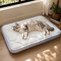 Matelas pour animaux de compagnie à poser sur la fenêtre, coussin matelassé doux avec refroidissement en silicone pour chats - Sommeil confortable et facile à transporter