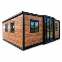 2 unités par conteneur 40HQ, maison conteneur extensible de 2,4 m de hauteur au plafond, 20 pieds x 30 pieds, 3 chambres, cuisine, maison en acier moderne de luxe, portable, Casita