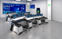 Consola de Monitoreo de Seguridad JCCX-5, Mueble Comercial Personalizado, Escritorio para Centro de Comando, Ecológico