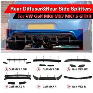 Chất Lượng Cao Xe Phía Sau Bumper Khuếch Tán Spoiler Lip Phía Sau Bumper Bảo Vệ Phía Sau Side Splitters Lip Cho VW Golf Mk6 Mk7 Mk7.5 Gti/R - Product Image 1