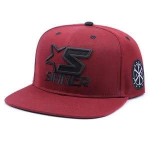 Hip hop sokak giyim akrilik 3D nakış işlemeli Logo ile özel Logo klasik Snapback şapka