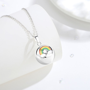 Merryshine Pendentif Clochette Musicale Arc-en-ciel Son Doux Joyeuse Fête des Mères Collier Bijoux Cadeaux pour Future Maman - Product Image 4