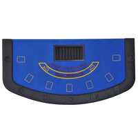 Table de poker et de blackjack pliable de qualité professionnelle, qualité casino, 72 pouces (36x30 pouces), pieds pliables