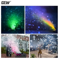 Machine à fumée, bulles et LED RGB DMX512 à double roue GEVV Stage Effects pour fêtes, événements et spectacles