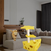 Meubles d'escalade amusants pour chats d'intérieur Tour d'arbre à chat en forme de fromage au design moderne et mignon