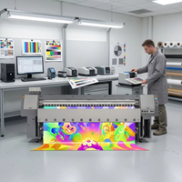 Paquete Desmontable FY-3200MS/I4 con 4 Cabezales de Impresión I3200-E1 de 3200 mm para Impresora de Inyección de Tinta con Tinta Eco-Solvente